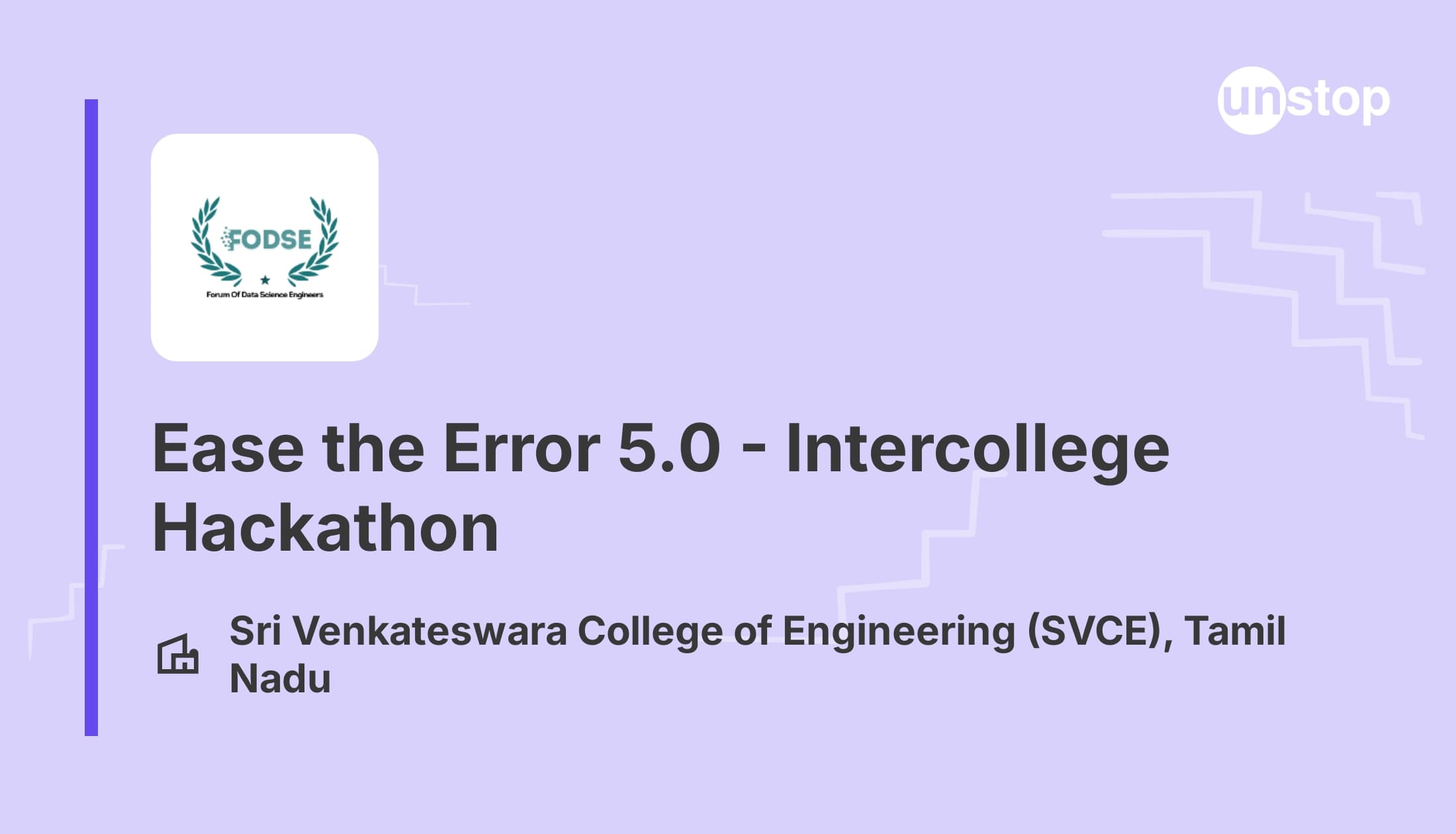 Ease the Error 5.0 - Intercollege Hackathon